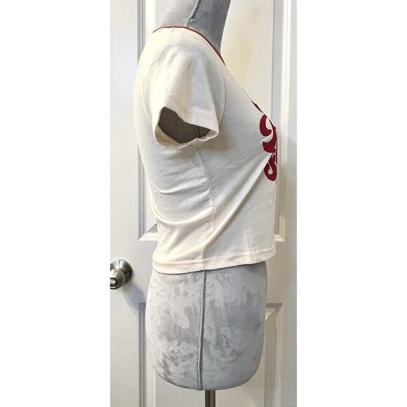 DISNEY The Rolling Stones Women’s Cropped SS Band Tee L Y2k Graphic Grunge - Picture 6 of 7